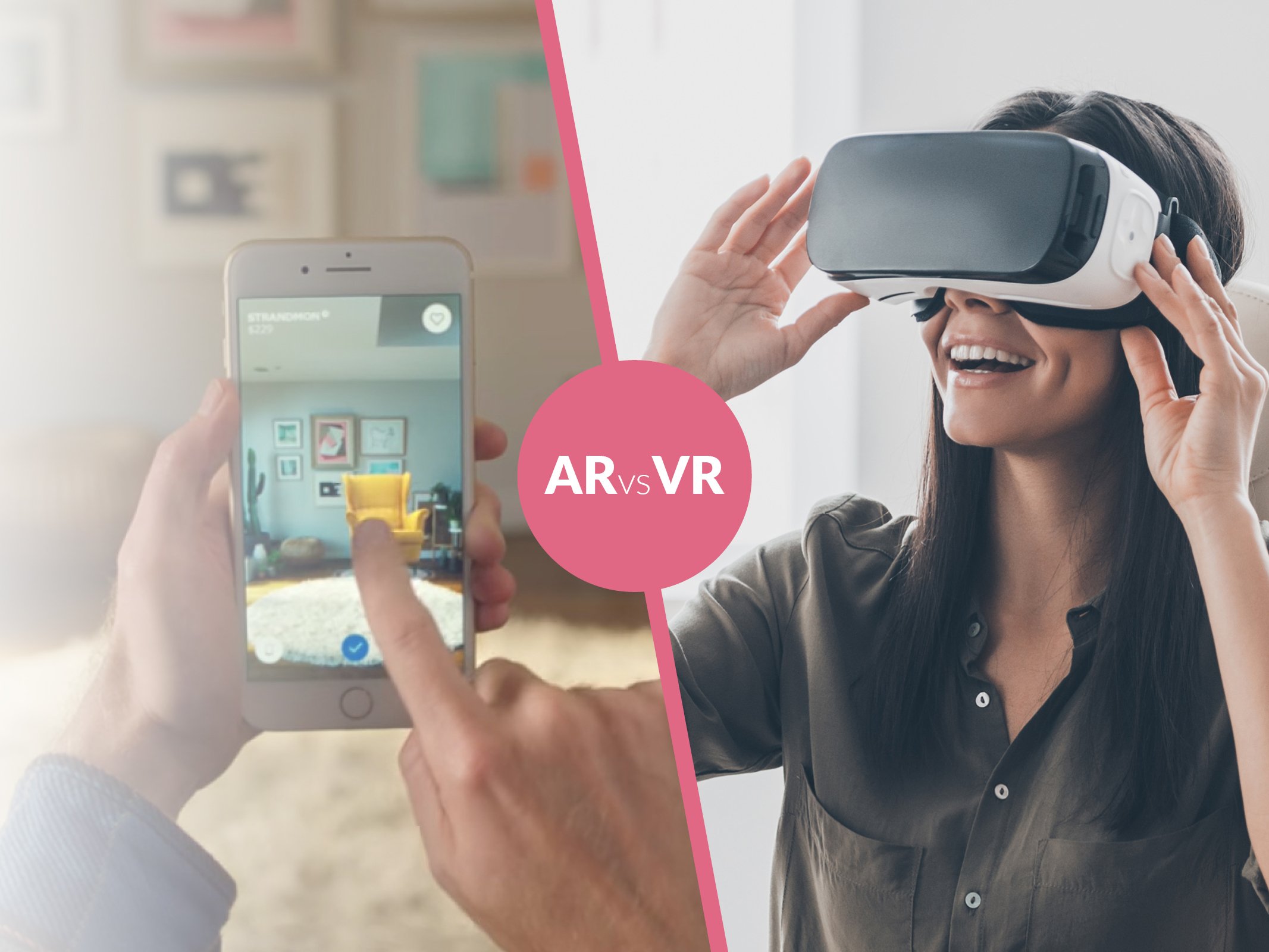 The difference between augmented reality (AR) and virtual reality (VR)